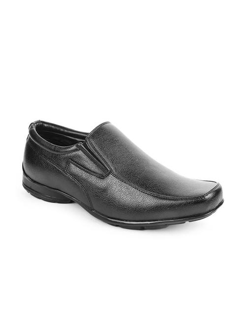 black leatherette slipons - 16192626 - Standard Image - 1