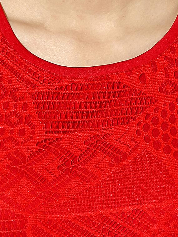 tie back laced maxi dress - 16192774 - Zoom Image - 4