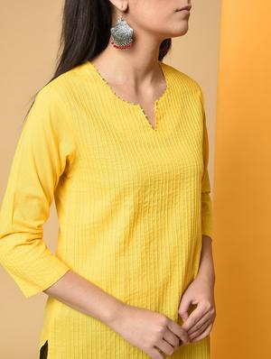 pintucks solid kurta with pant set - 16192982 - Standard Image - 5