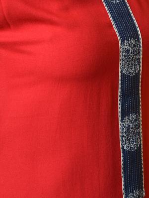 printed placket solid kurta with palazzo set - 16192992 - Standard Image - 6