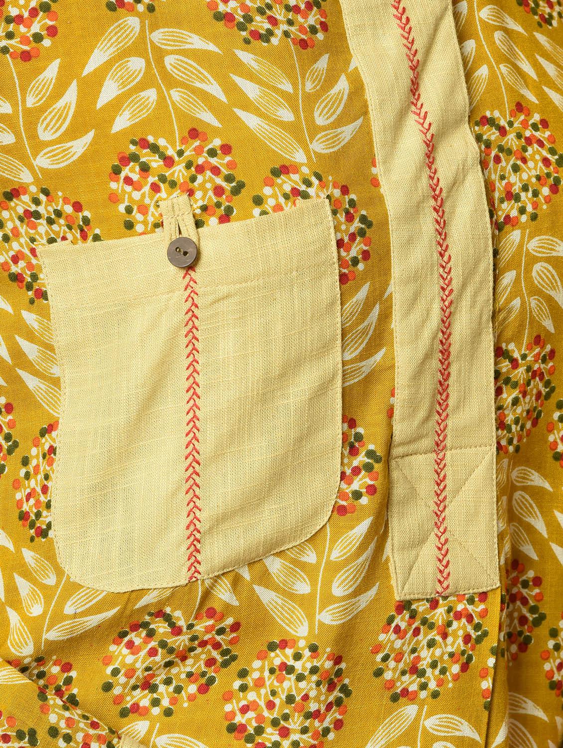 printed patch pocket a-line kurta with pant set - 16192995 - Zoom Image - 6