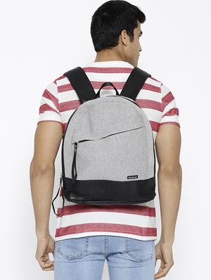 grey & black canvas backpack - 16193278 - Standard Image - 6