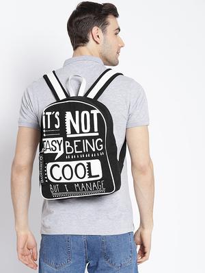 black & white canvas backpack - 16193281 - Standard Image - 5