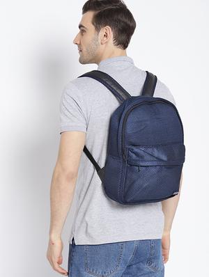 navy blue nylon backpack - 16193284 - Standard Image - 6