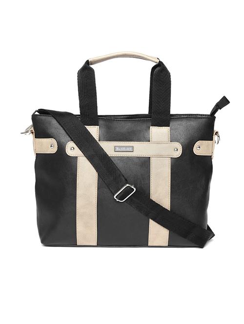 black leather messenger bag - 16193310 - Standard Image - 1