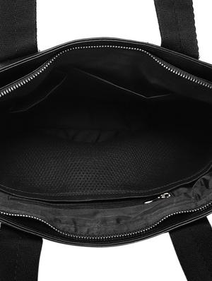 black leather messenger bag - 16193310 - Standard Image - 3