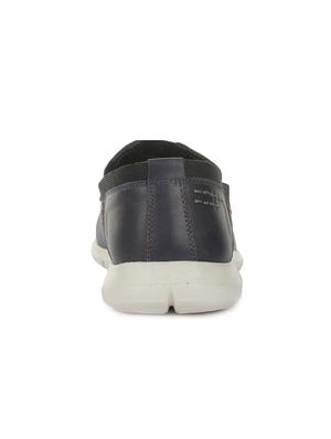 navy leatherette slipons - 16193994 - Standard Image - 3