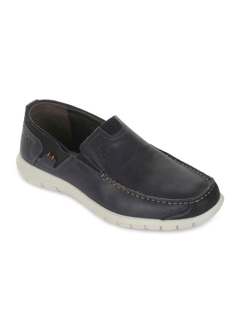 navy leatherette slipons - 16193994 - Zoom Image - 1