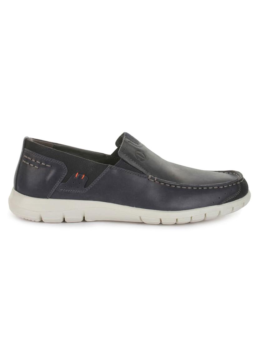 navy leatherette slipons - 16193994 - Zoom Image - 2
