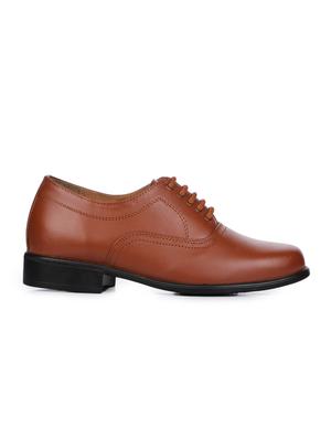 tan leather lace-up oxfords - 16194009 - Standard Image - 2