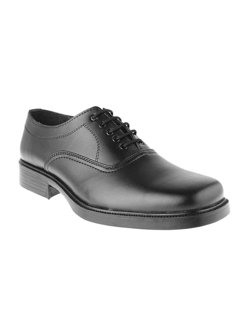 black leather lace-up oxfords - 16194080 - Zoom Image - 1