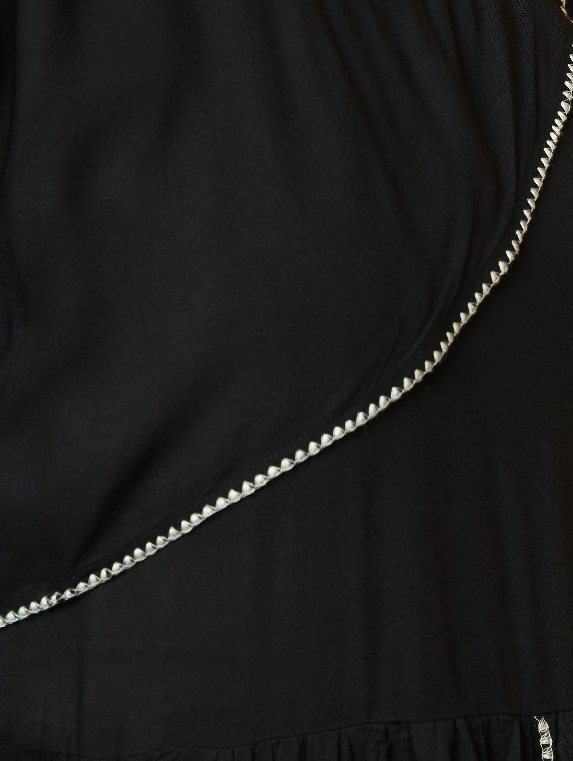 overlap flared solid kurta - 16194121 - Zoom Image - 6