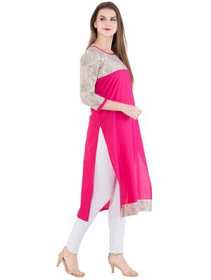printed yoke straight kurta - 16194307 - Standard Image - 2