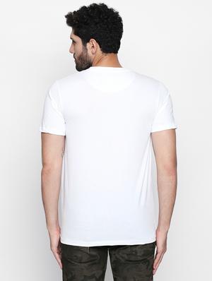 white typographic chest print t-shirt - 16194968 - Standard Image - 3