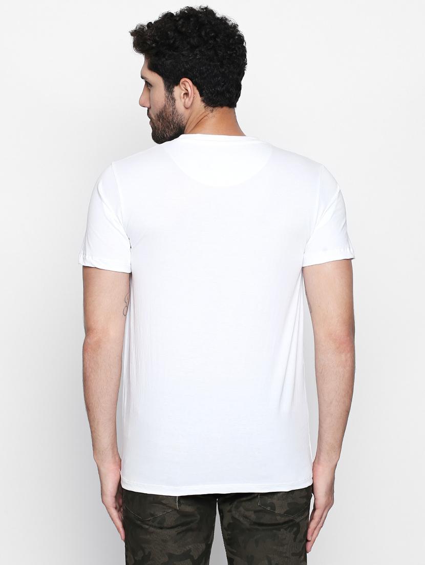 white typographic chest print t-shirt - 16194968 - Zoom Image - 3