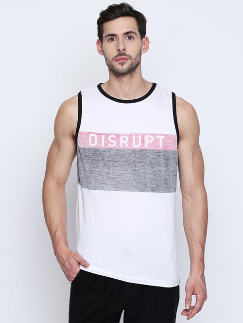 white typographic t-shirt - 16194978 - Standard Image - 1