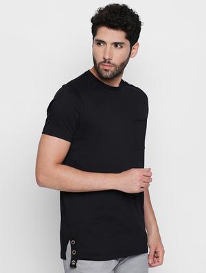 black solid t-shirt - 16194986 - Standard Image - 2