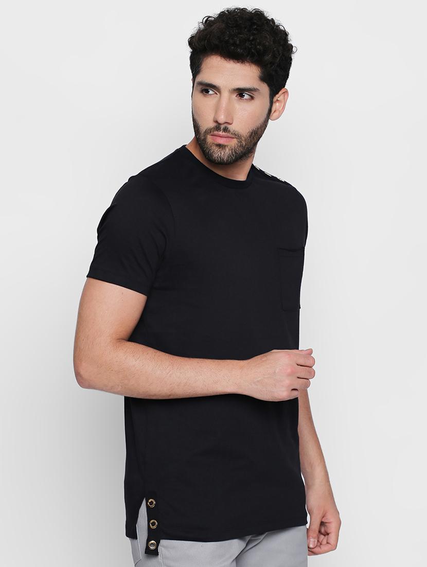 black solid t-shirt - 16194986 - Zoom Image - 2