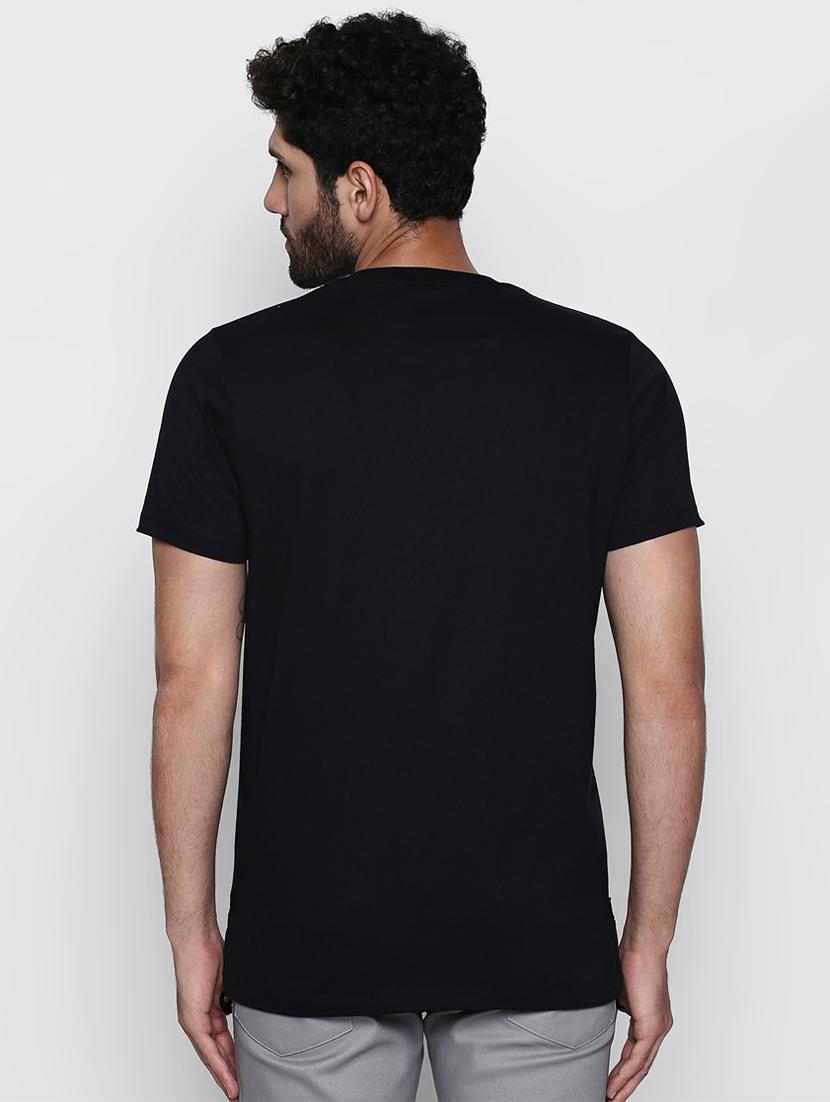 black solid t-shirt - 16194986 - Zoom Image - 3