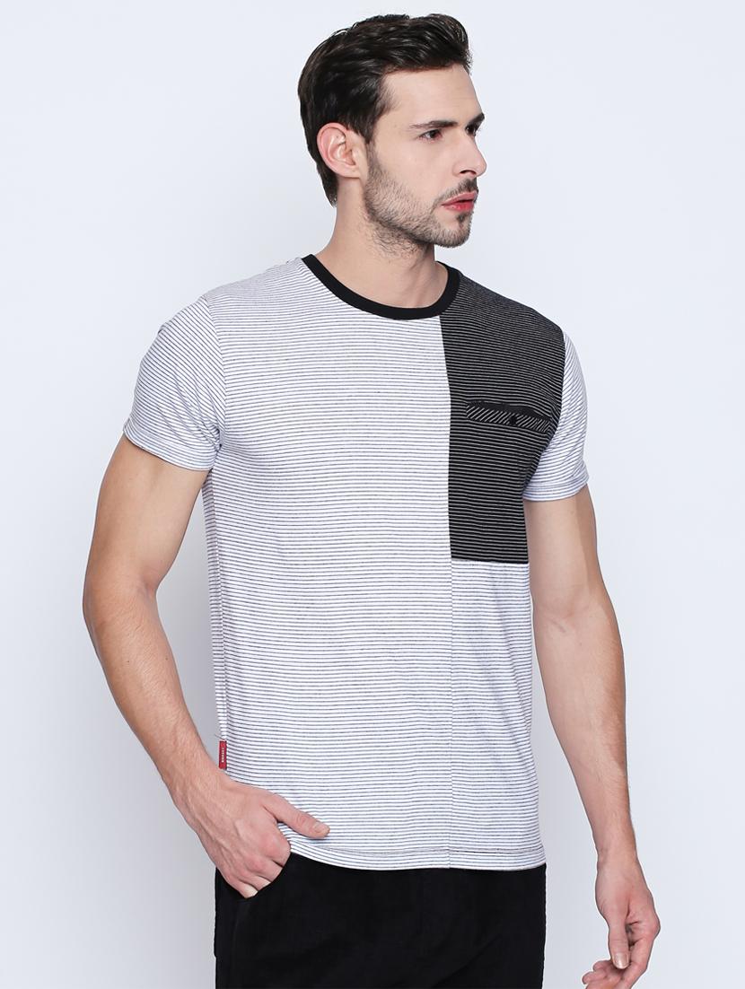 white striped pocket t-shirt - 16194987 - Zoom Image - 2