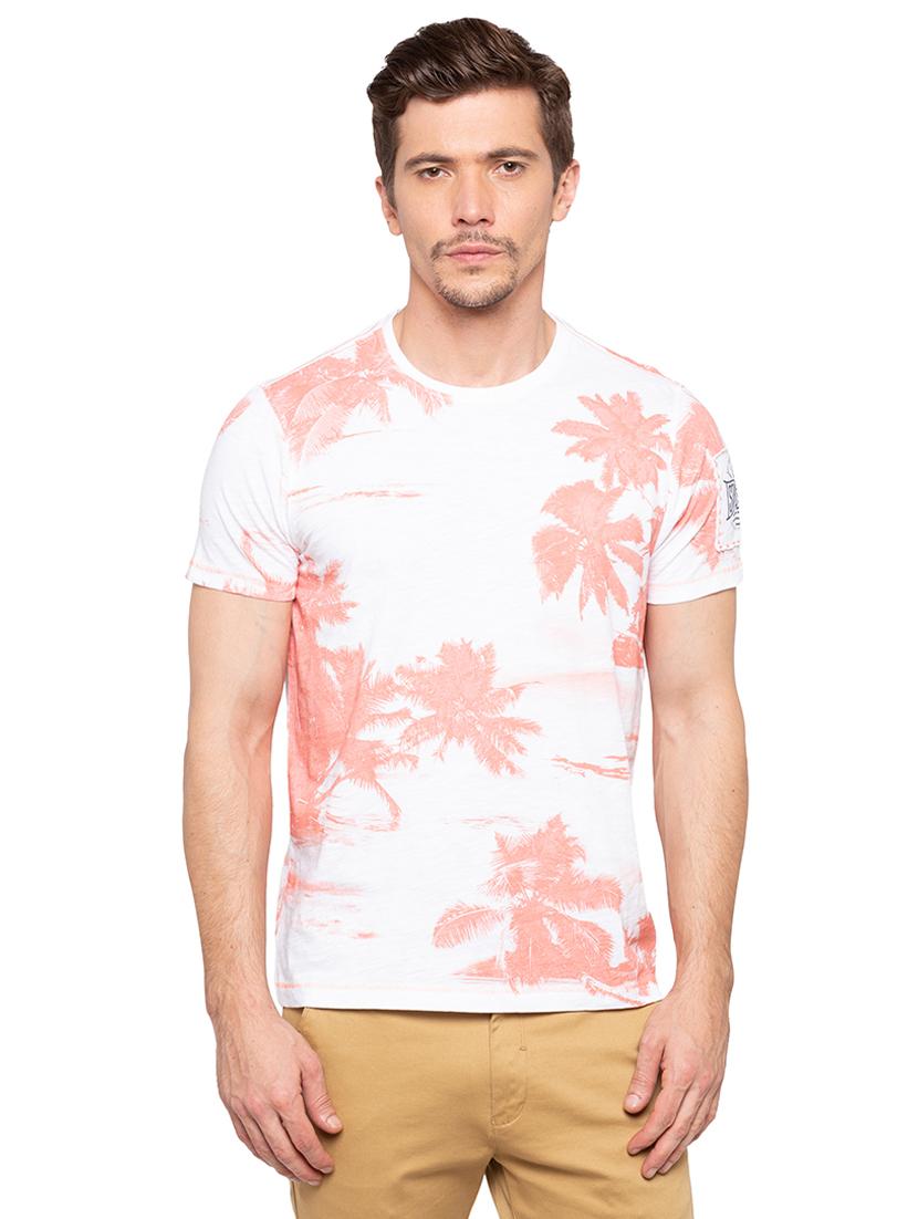 white tropical all over print tshirt - 16195846 - Zoom Image - 1