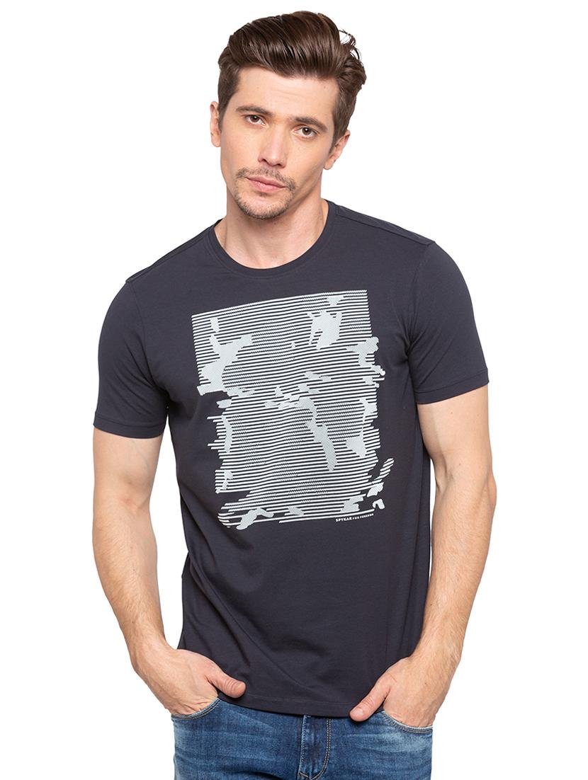 grey chest print tshirt - 16195867 - Zoom Image - 1