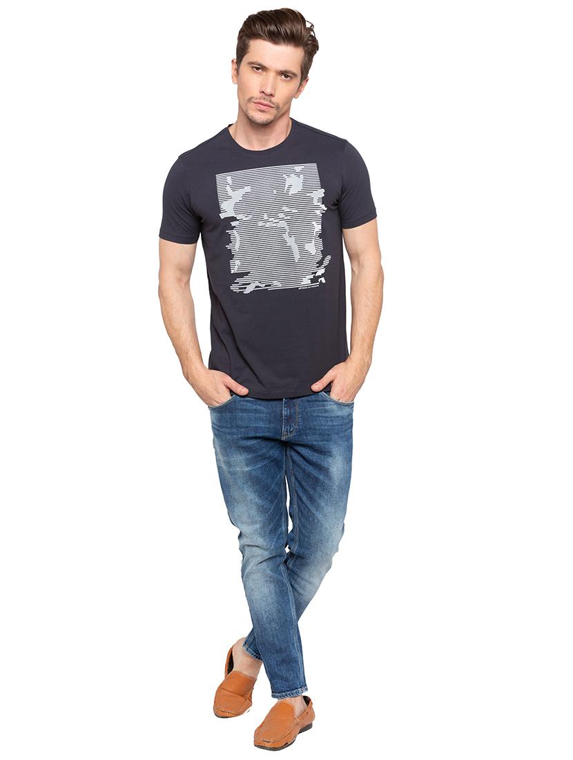 grey chest print tshirt - 16195867 - Zoom Image - 4