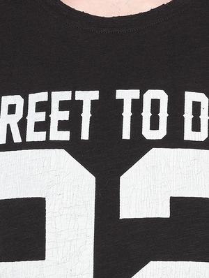 black typographic chest print tshirt - 16195893 - Standard Image - 5