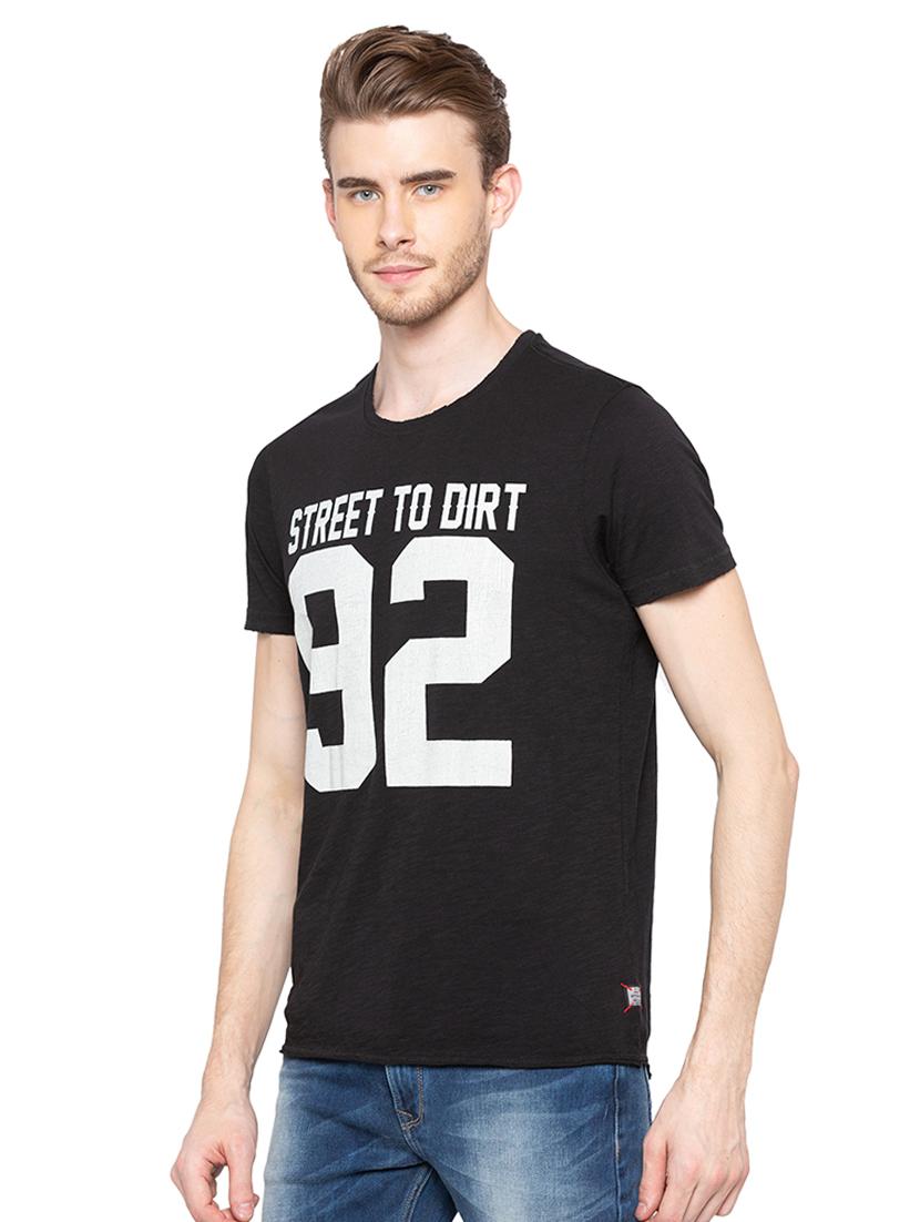 black typographic chest print tshirt - 16195893 - Zoom Image - 2