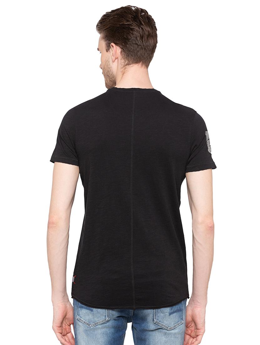black typographic chest print tshirt - 16195893 - Zoom Image - 3