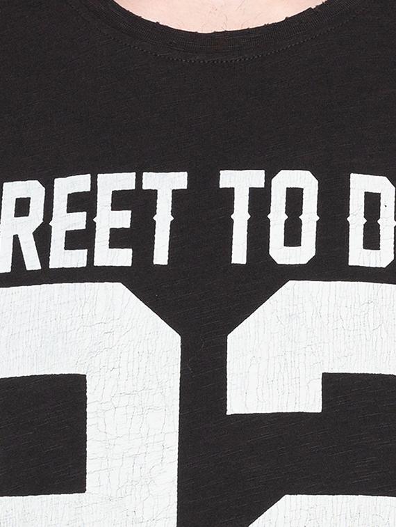 black typographic chest print tshirt - 16195893 - Zoom Image - 5