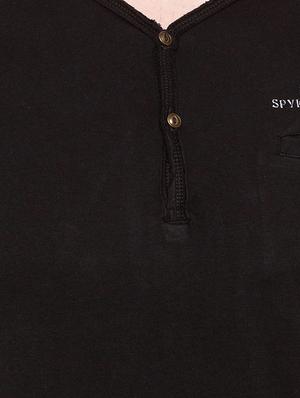 black solid pocket tshirt - 16195895 - Standard Image - 5