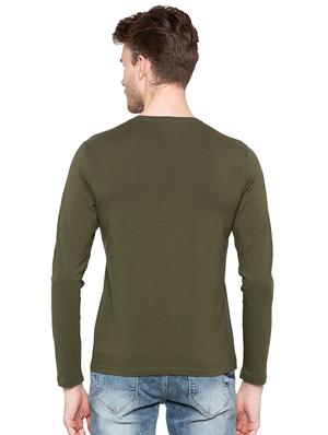 olive green camouflage front print tshirt - 16195909 - Standard Image - 3