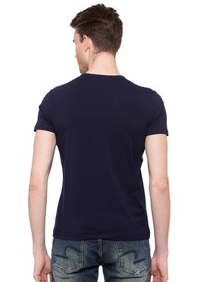 blue solid tshirt - 16195913 - Standard Image - 3
