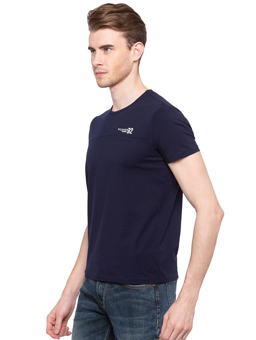 blue solid tshirt - 16195913 - Zoom Image - 2