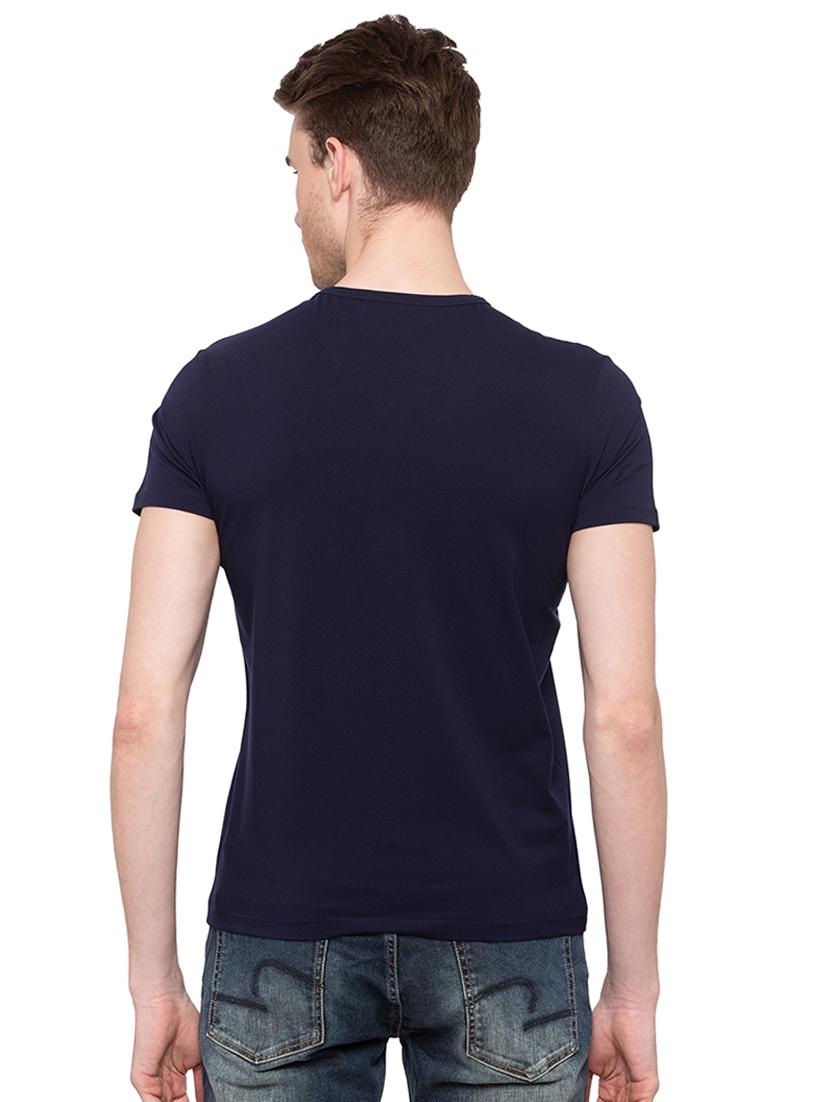 blue solid tshirt - 16195913 - Zoom Image - 3