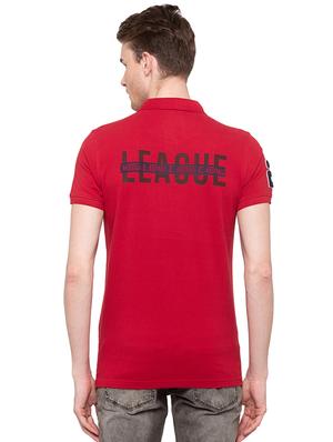 red cotton backprint t-shirt - 16195919 - Standard Image - 3