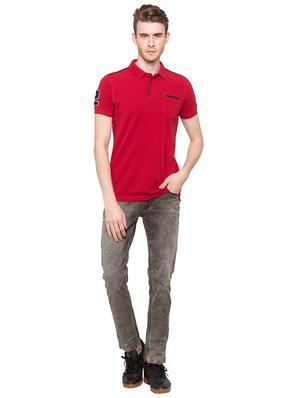 red cotton backprint t-shirt - 16195919 - Standard Image - 4