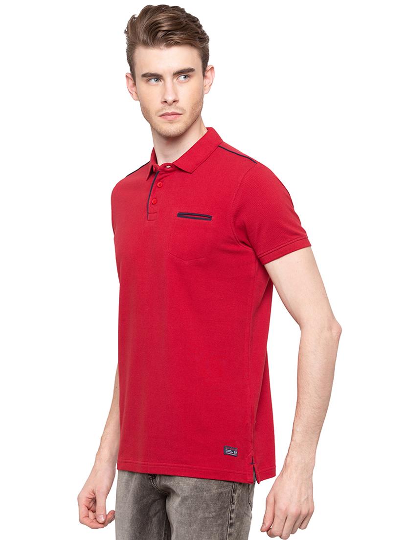 red cotton backprint t-shirt - 16195919 - Zoom Image - 2
