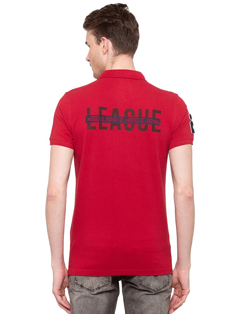 red cotton backprint t-shirt - 16195919 - Zoom Image - 3