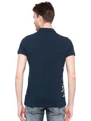 navy blue front print tshirt - 16195942 - Standard Image - 3