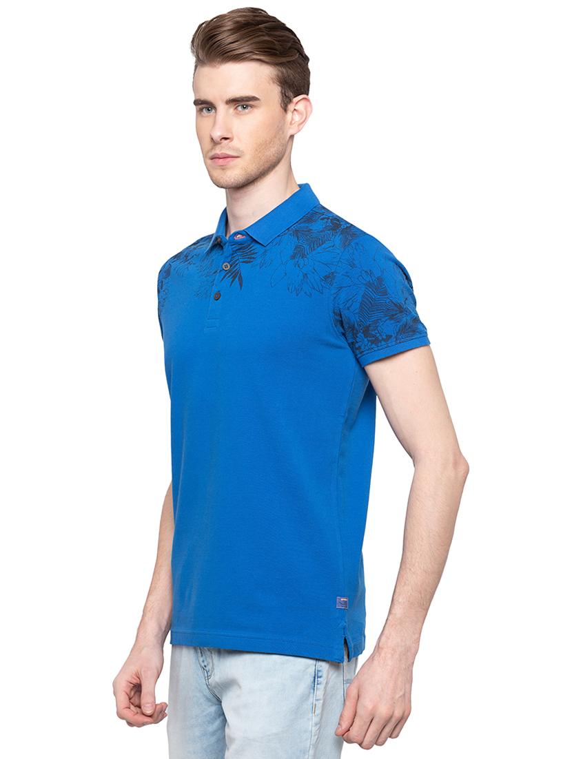 blue tropical chest print tshirt - 16195945 - Zoom Image - 2