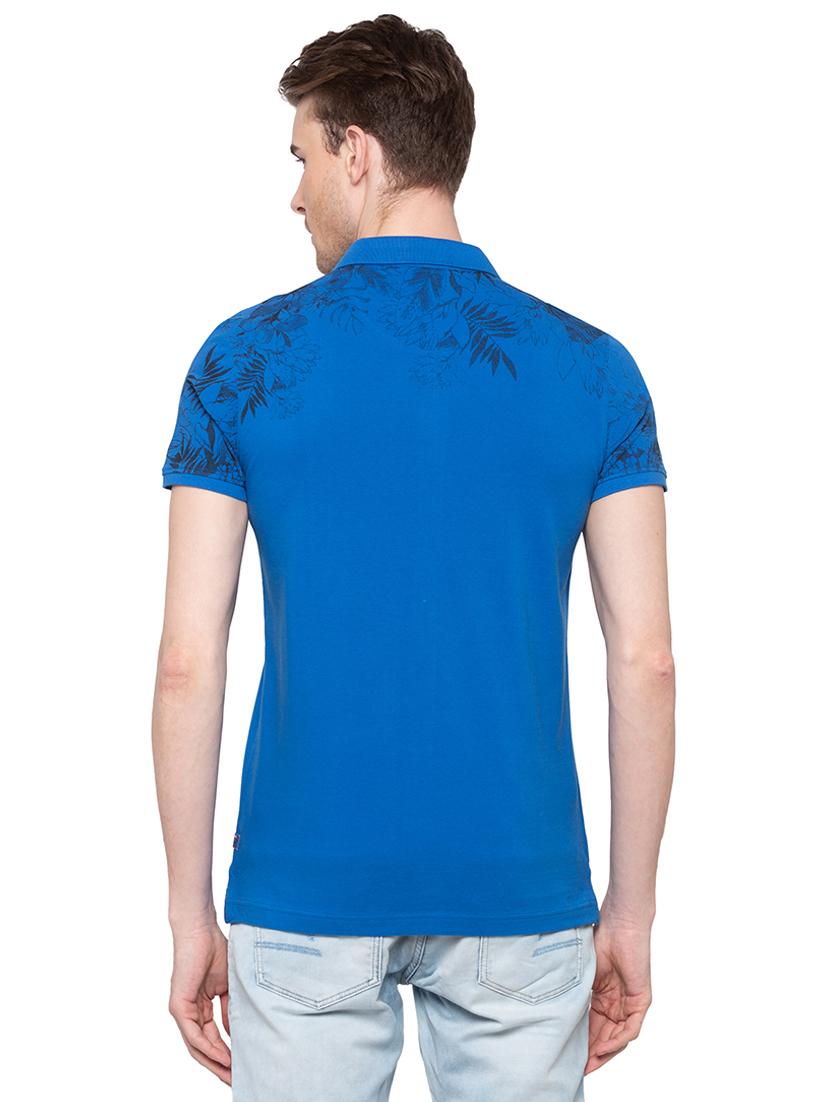 blue tropical chest print tshirt - 16195945 - Zoom Image - 3