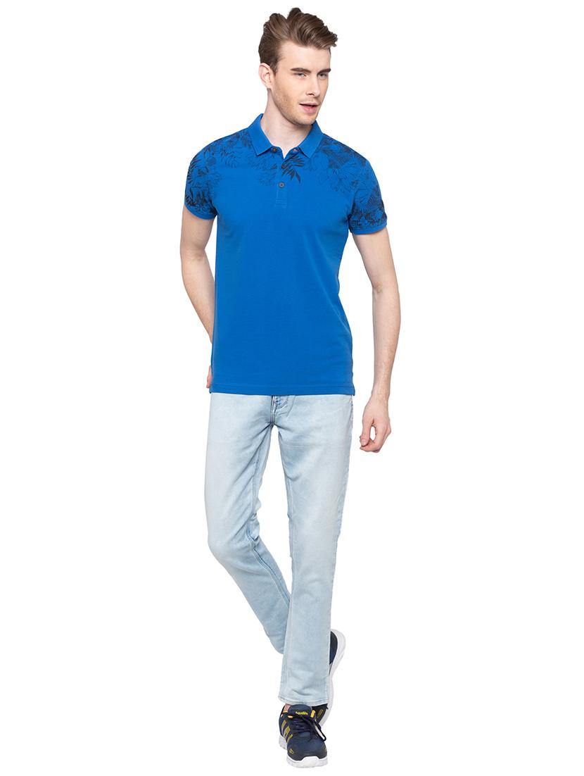 blue tropical chest print tshirt - 16195945 - Zoom Image - 4