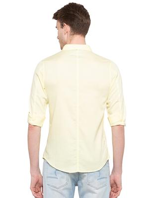 yellow solid casual shirt - 16196336 - Standard Image - 3