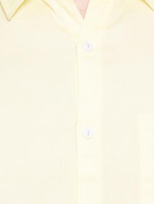 yellow solid casual shirt - 16196336 - Standard Image - 5