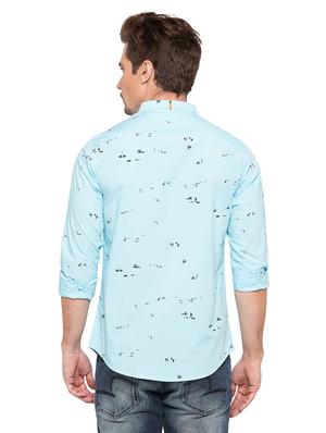 blue printed casual shirt - 16196395 - Standard Image - 3