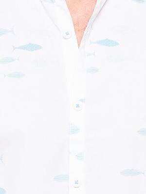 white printed casual shirt - 16196404 - Standard Image - 5