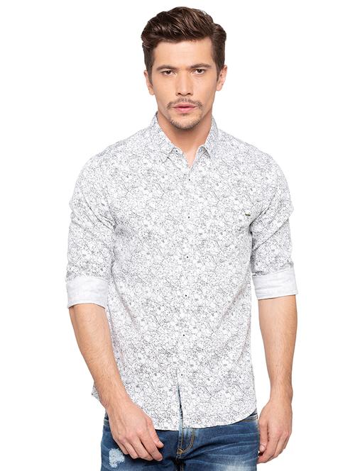 white floral printed casual shirt - 16196420 - Standard Image - 1