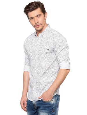 white floral printed casual shirt - 16196420 - Standard Image - 2